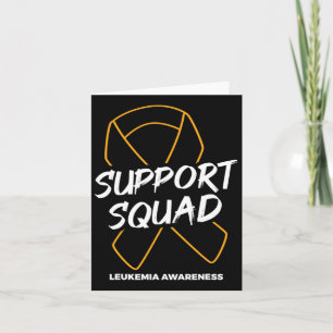 Support Squad Leukaemia Awareness Ribbon Leukaemia Card