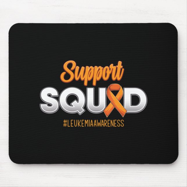 Support Squad Leukaemia Awareness Warrior Fight Fo Mouse Mat (Front)