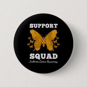 Support Squad Leukaemia Cancer Awareness Blood Can 6 Cm Round Badge