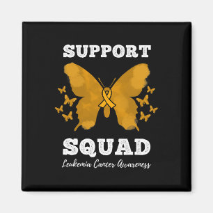 Support Squad Leukaemia Cancer Awareness Blood Can Magnet