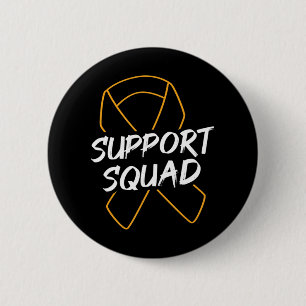 Support Squad Leukaemia Cancer Leukaemia Awareness 6 Cm Round Badge