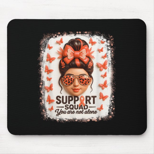 Support Squad Leukaemia Ribbon Butterfly You Not A Mouse Mat (Front)