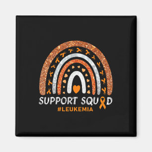 Support Squad Leukemia Awareness Rainbow Gift Warr Magnet