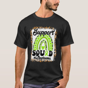 Support Squad Lime Green Ribbon Rainbow Lymphoma A T-Shirt