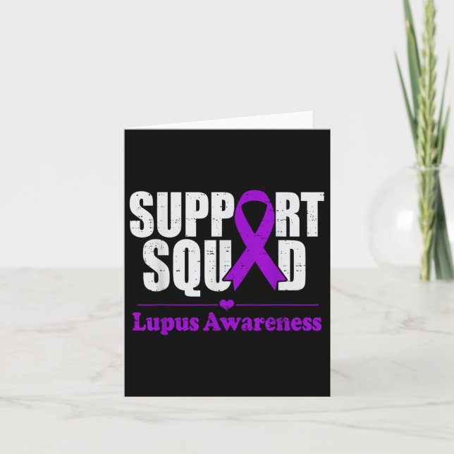 Support Squad Lupus Awareness Purple Autoimmune Di Card (Front)