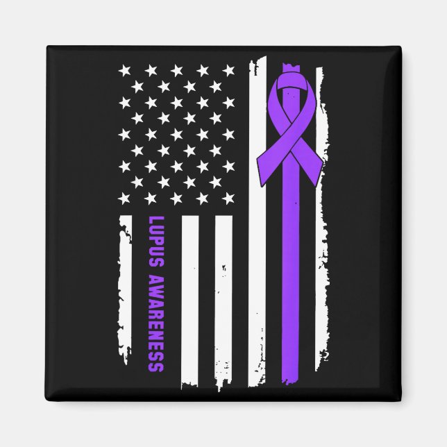 Support squad lupus awareness warrior fighter magnet (Front)