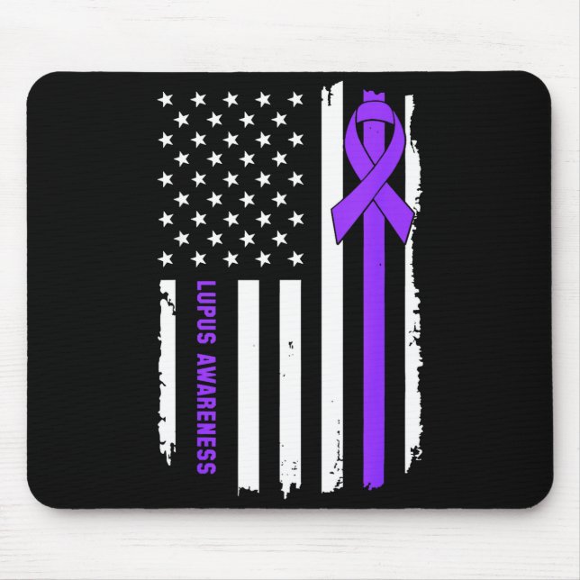Support squad lupus awareness warrior fighter mouse mat (Front)