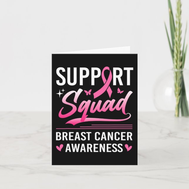 Support Squad Matching Family Breast Cancer Awaren Card (Front)