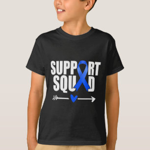 Support Squad Men Women Diabetes Awareness Ribbon T-Shirt