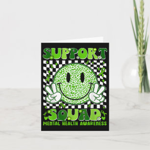 Support Squad Mental Health Awareness Green Ribbon Card