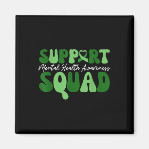 Support Squad Mental Health Awareness Green Ribbon Magnet