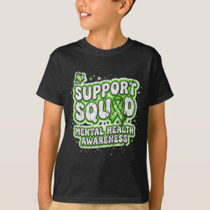 Support Squad Mental Health Awareness Green Ribbon T-Shirt