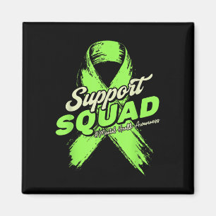 Support Squad Mental Health Awareness Lime Green R Magnet