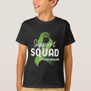 Support Squad Mental Health Awareness Lime Green R T-Shirt