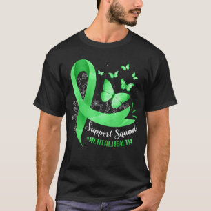 Support Squad Mental Health Awareness Lime Green R T-Shirt