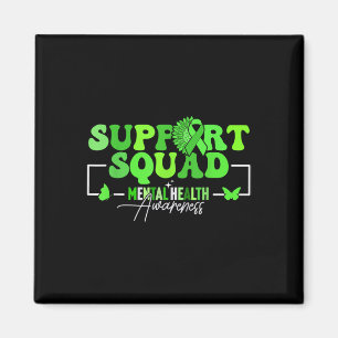 Support Squad Mental Health Awareness May Green Ri Magnet