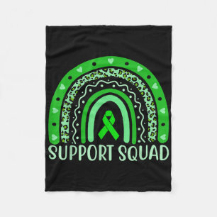 Support Squad Mental Health Awareness Month Green Fleece Blanket