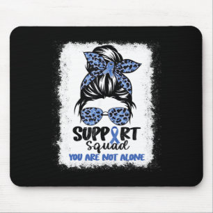 Support Squad Messy Bun Blue Warrior Ataxia Awaren Mouse Mat