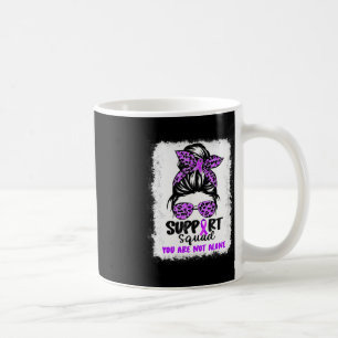 Support Squad Messy Bun Purple Warrior Alzheimer A Coffee Mug