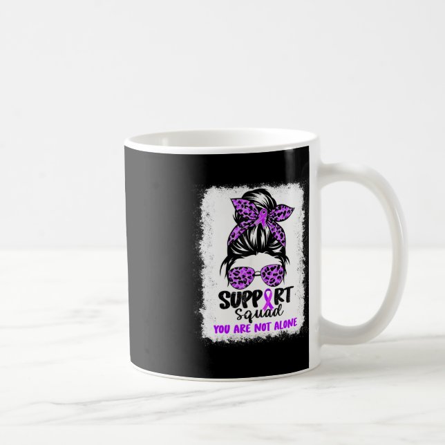Support Squad Messy Bun Purple Warrior Alzheimer A Coffee Mug (Right)