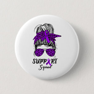 Support Squad Messy Bun Purple Warrior Heimerheime 6 Cm Round Badge