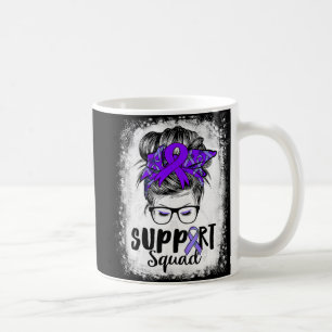 Support Squad Messy Bun Purple Warriorr Epilepsy A Coffee Mug