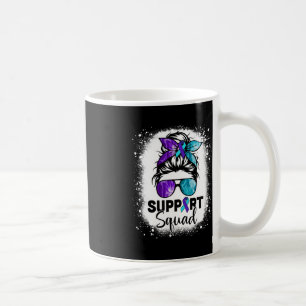 Support Squad Messy Bun Suicide Prevention Awarene Coffee Mug
