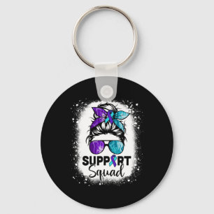 Support Squad Messy Bun Suicide Prevention Awarene Key Ring