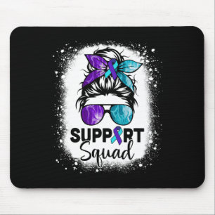Support Squad Messy Bun Suicide Prevention Awarene Mouse Mat