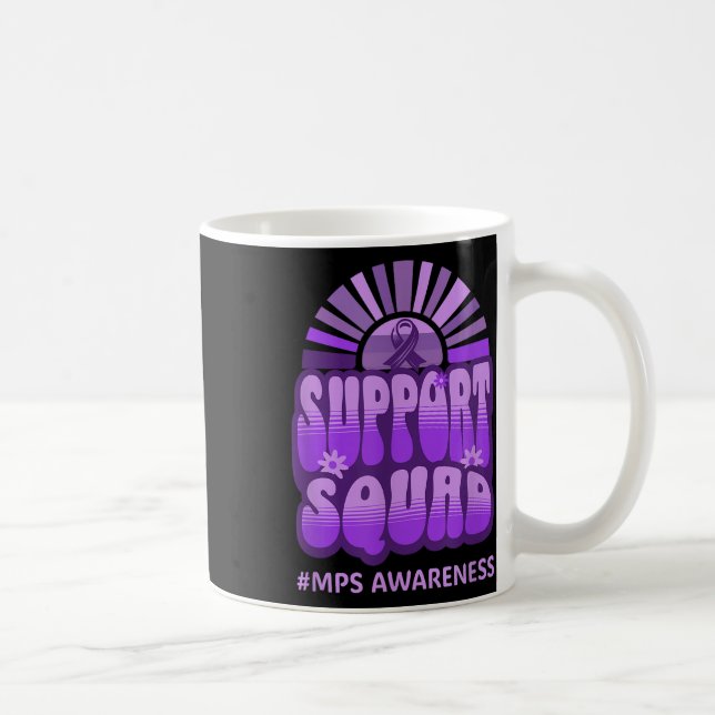 Support Squad Mps Awareness Retro Groovy Team  Coffee Mug (Right)