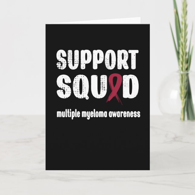Support Squad Multiple Myeloma Awareness Ribbon Card (Front)
