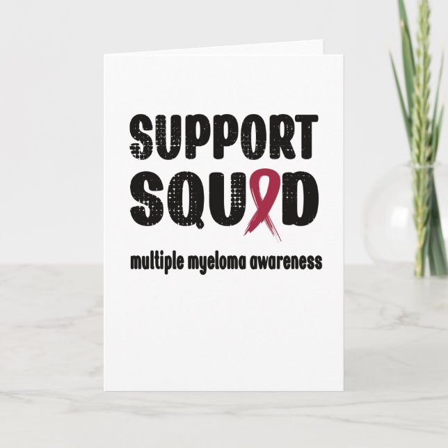 Support Squad Multiple Myeloma Awareness Ribbon Card (Front)