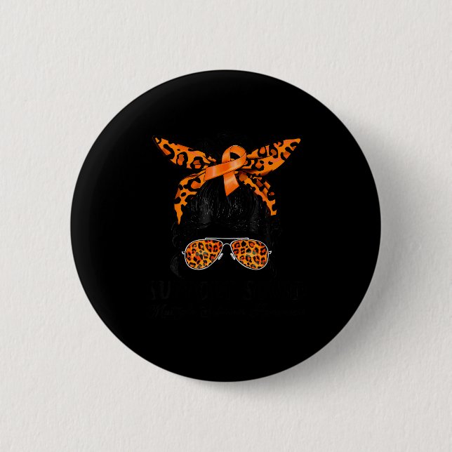 Support Squad Multiple Sclerosis Awareness Messy B 6 Cm Round Badge (Front)
