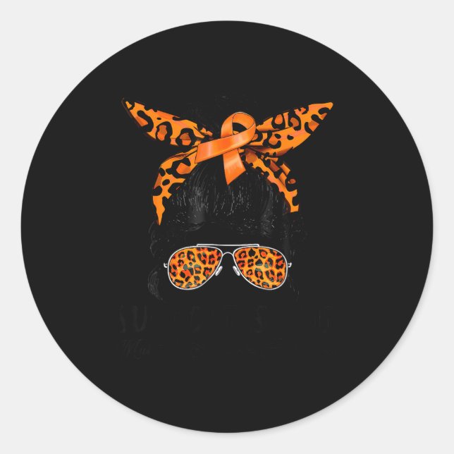 Support Squad Multiple Sclerosis Awareness Messy B Classic Round Sticker (Front)