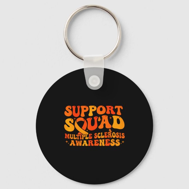 Support squad multiple sclerosis awareness ms key ring (Front)