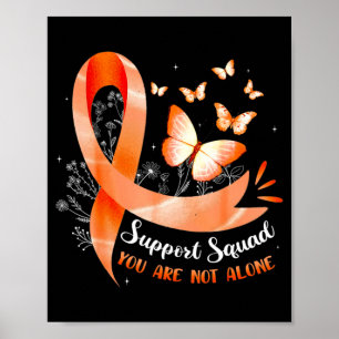 Support Squad Not Alone Leukaemia Awarenes Men Poster
