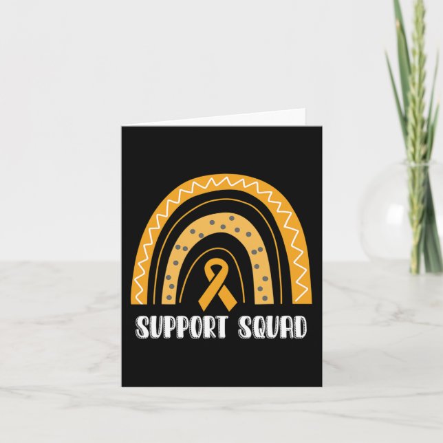 Support Squad Orange Rainbow Ribbon RSD CRPS Aware Card (Front)