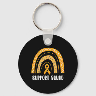 Support Squad Orange Rainbow Ribbon Rsd Crps Aware Key Ring