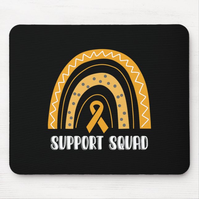 Support Squad Orange Rainbow Ribbon RSD CRPS Aware Mouse Mat (Front)