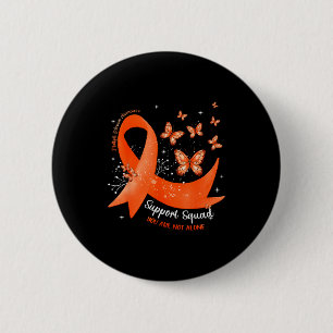 Support Squad Orange Ribbon Butterfly Multiple Scl 6 Cm Round Badge