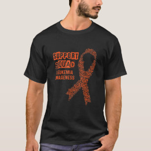 Support Squad Orange Ribbon Leukaemia Awareness T-Shirt