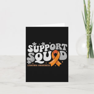 Support Squad Orange Ribbon Leukaemia Awareness Wa Card