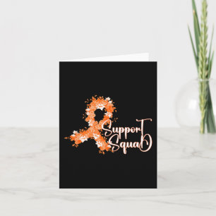 Support Squad Orange Ribbon Leukaemia Blood Cancer Card