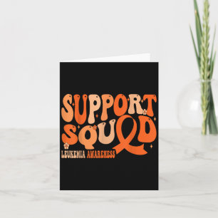 Support Squad Orange Ribbon Leukaemia Blood Cancer Card