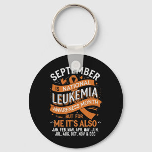 Support Squad Orange Ribbon Leukaemia Blood Cancer Key Ring