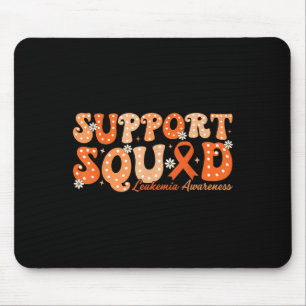 Support Squad Orange Ribbon Leukaemia Blood Cancer Mouse Mat