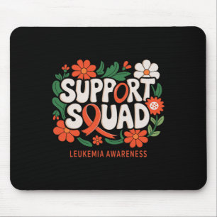 Support Squad Orange Ribbon Leukaemia Blood Cancer Mouse Mat