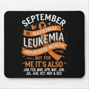 Support Squad Orange Ribbon Leukaemia Blood Cancer Mouse Mat
