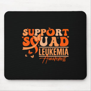 Support Squad Orange Ribbon Leukaemia Blood Cancer Mouse Mat