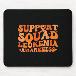 Support Squad Orange Ribbon Leukaemia Blood Cancer Mouse Mat